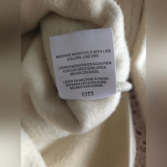 Thread & Supply Fleece Pullover Jacket L Cream Snap Neck Cozy Sherpa Outdoor - Picture 9 of 10